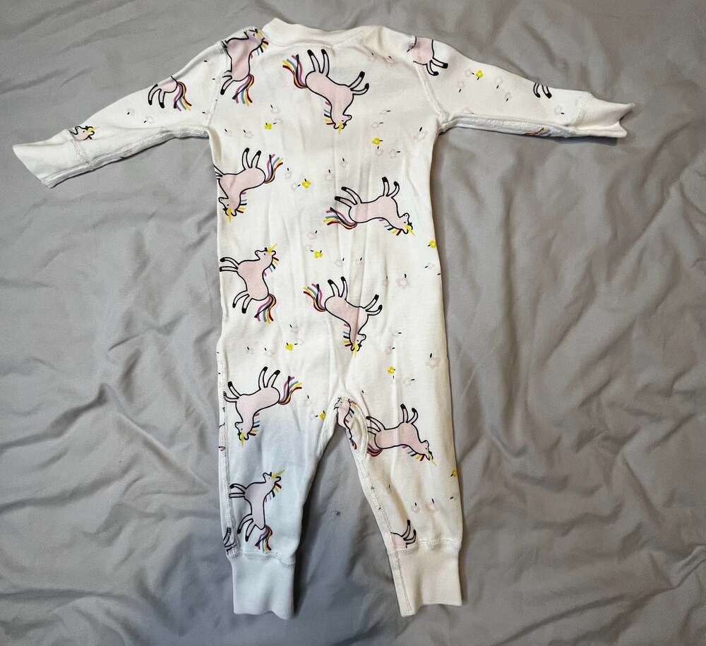 Hanna Andersson Baby Zip Sleeper in Organic Cotton Unicorn Race Print